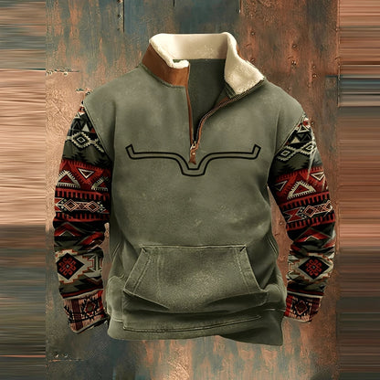 Kenton - Modny męski sweter z zamkiem