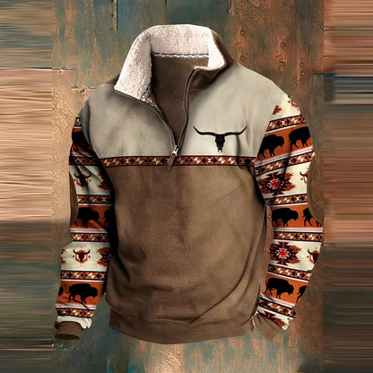 Kenton - Modny męski sweter z zamkiem