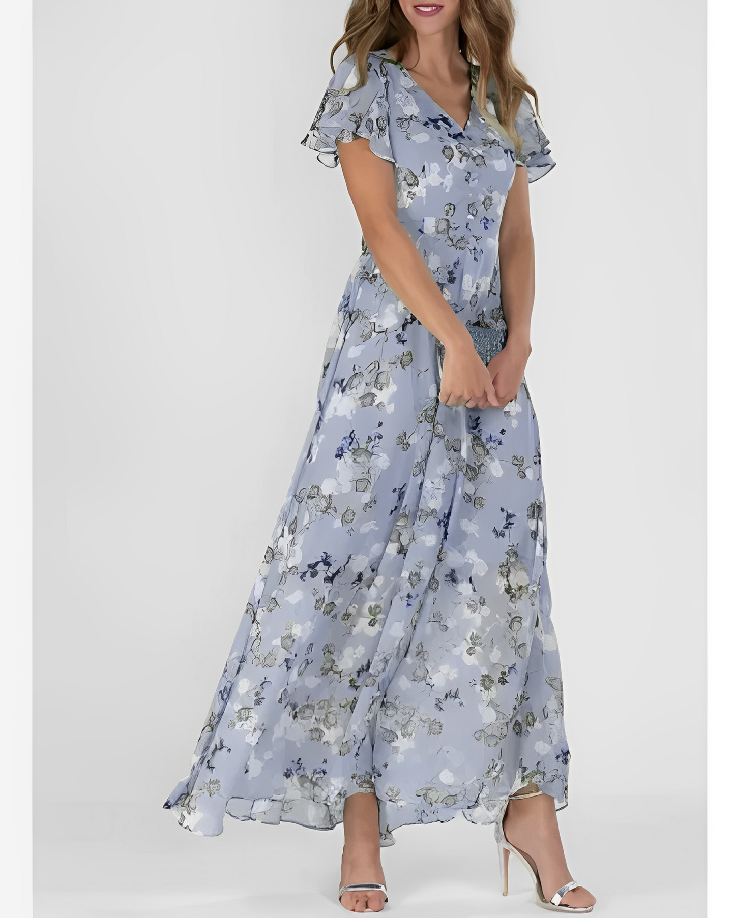 Leona – Letnia Maxi Sukienka w Kwiaty