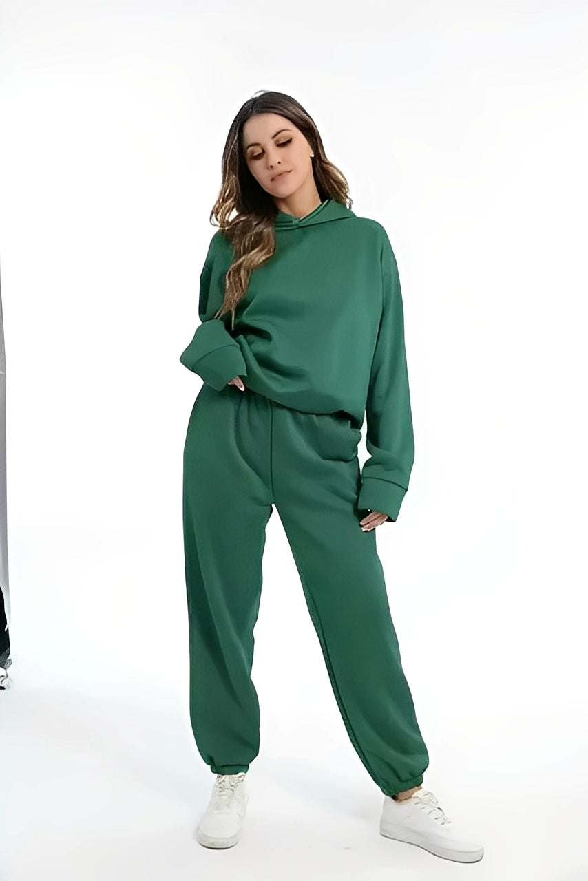 Adelia – Jednokolorowy Zestaw Hoodie