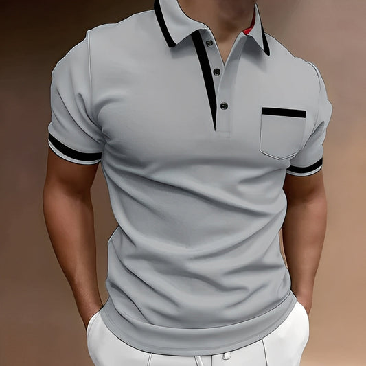 Callahan - Stylowa męska koszulka polo z kieszenią