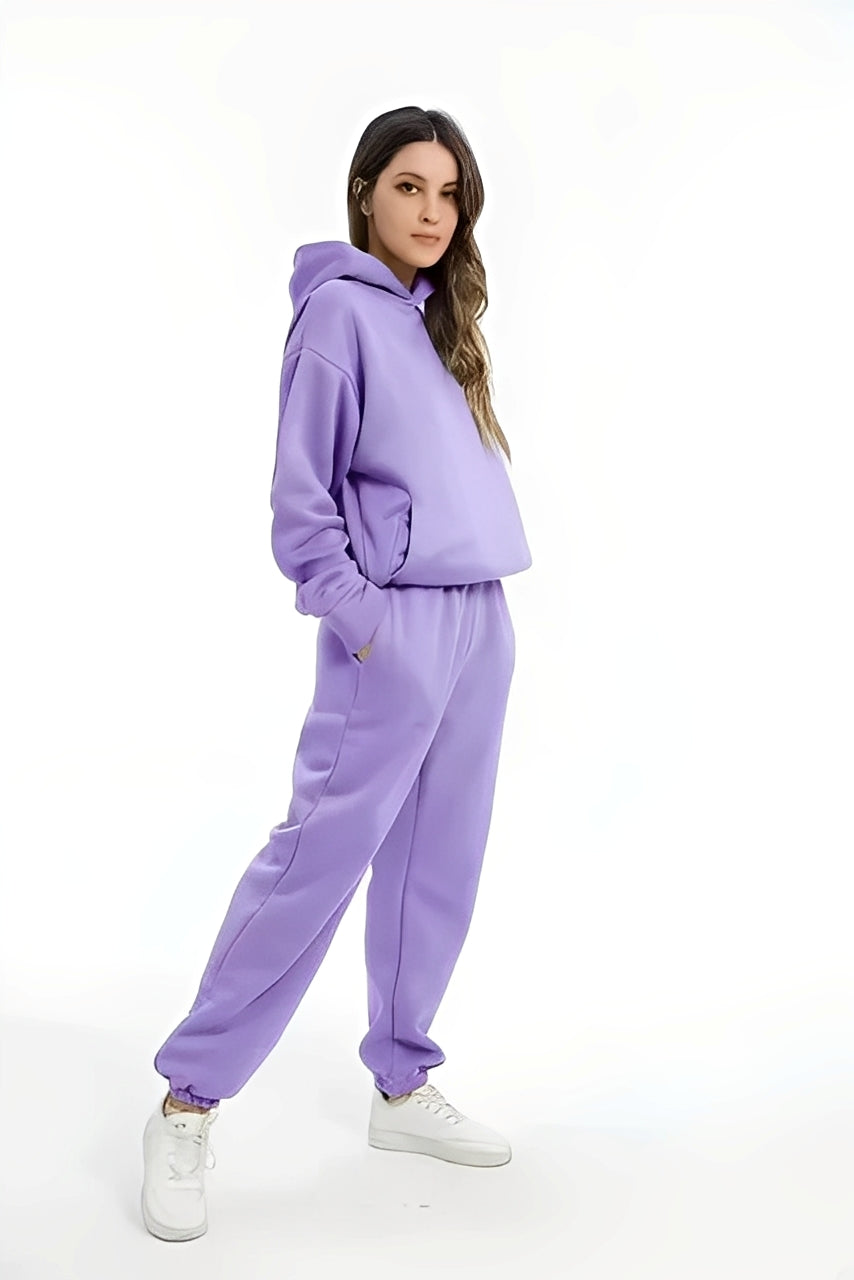 Adelia – Jednokolorowy Zestaw Hoodie