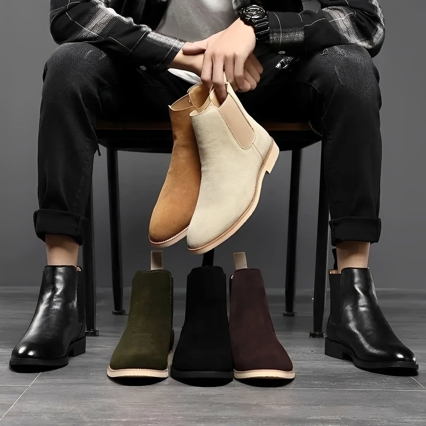 Willard - Stylowe zamszowe buty Chelsea dla mężczyzn