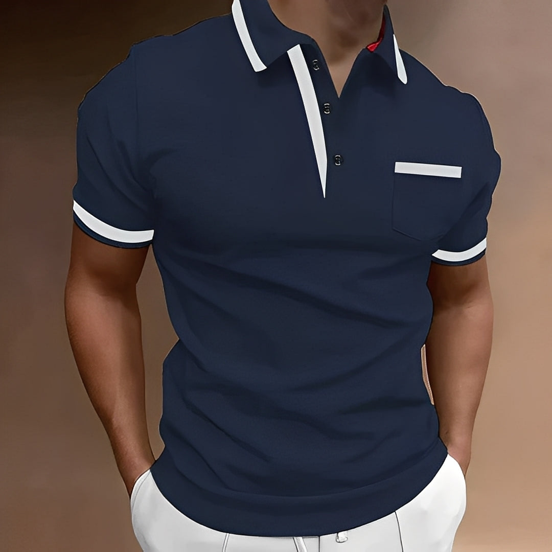 Callahan - Stylowa męska koszulka polo z kieszenią