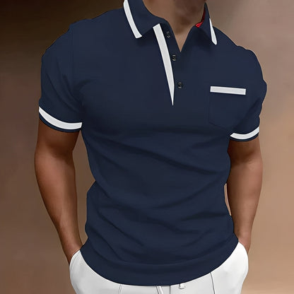 Callahan - Stylowa męska koszulka polo z kieszenią