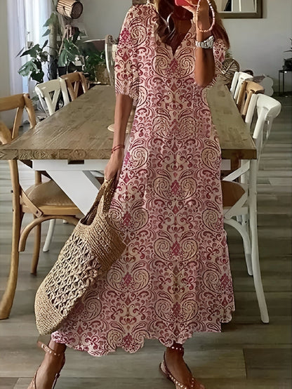 Esther - Boho-maxikleid z półrękawami dla kobiet