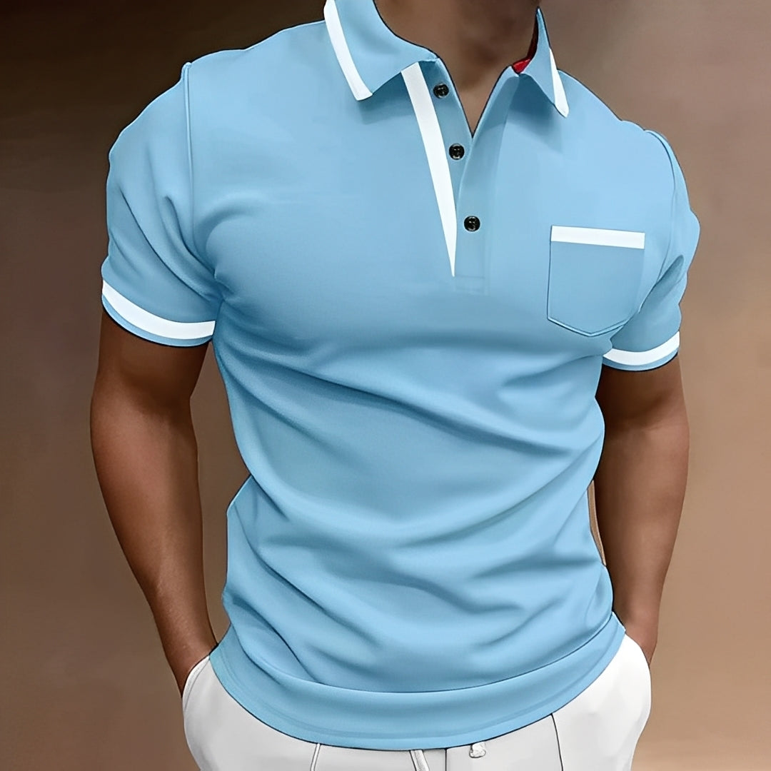 Callahan - Stylowa męska koszulka polo z kieszenią