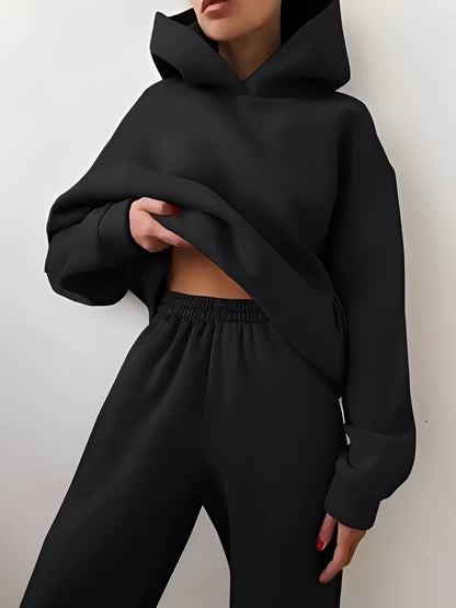 Adelia – Jednokolorowy Zestaw Hoodie