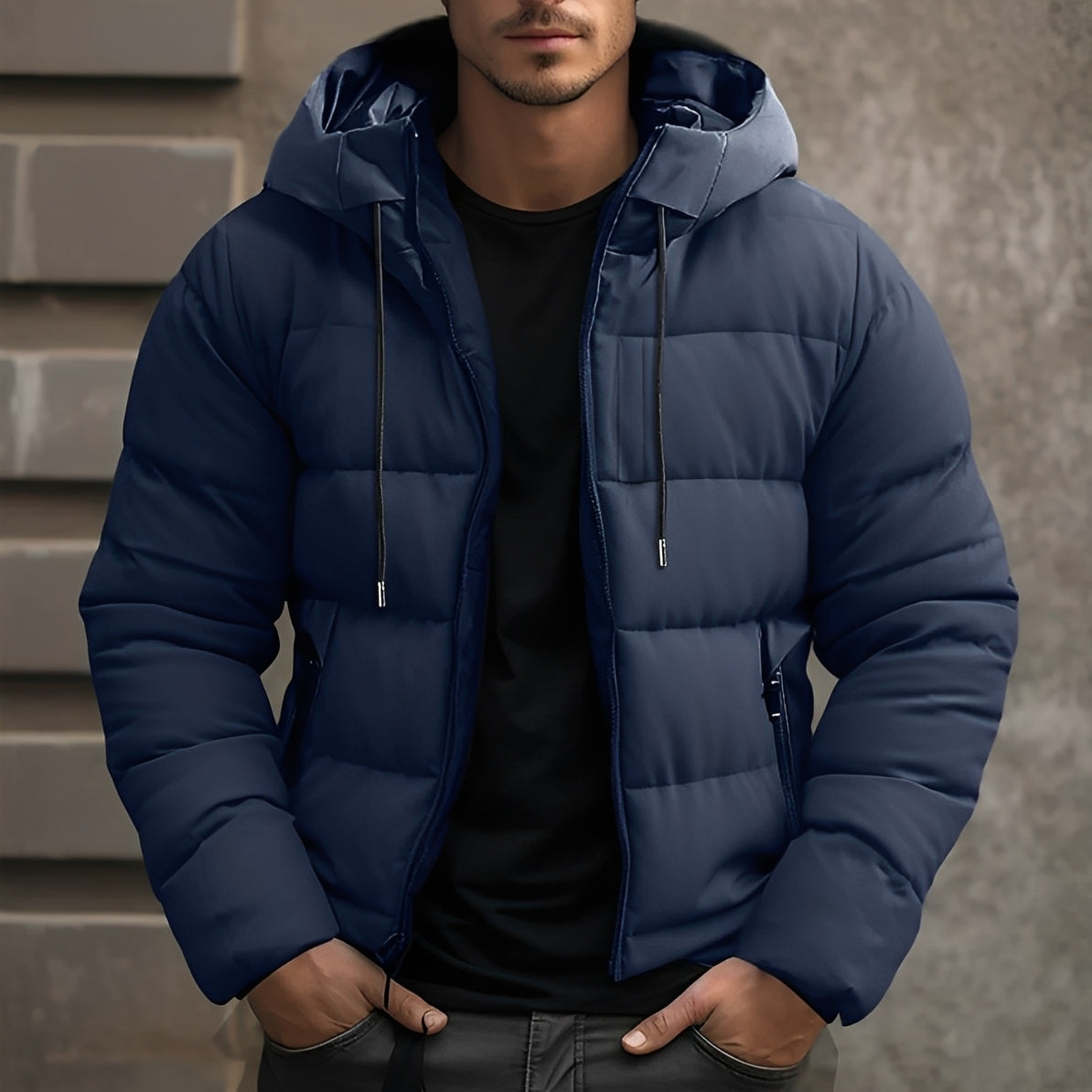 Georgie - Stylowa męska aksamitna kurtka z kapturem