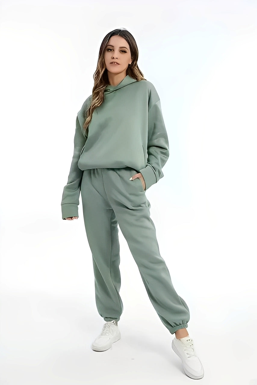 Adelia – Jednokolorowy Zestaw Hoodie