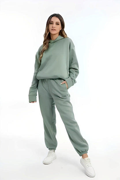 Adelia – Jednokolorowy Zestaw Hoodie