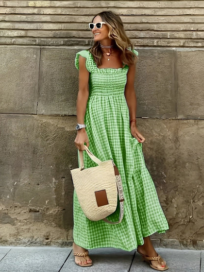 Mollie - Stylowa suknia maxi z mock-dekoltem dla kobiet