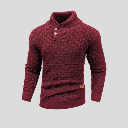 Eldon - Modny sweter z guzikami dla panów