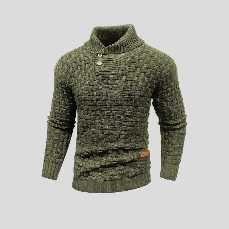 Eldon - Modny sweter z guzikami dla panów