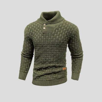 Eldon - Modny sweter z guzikami dla panów