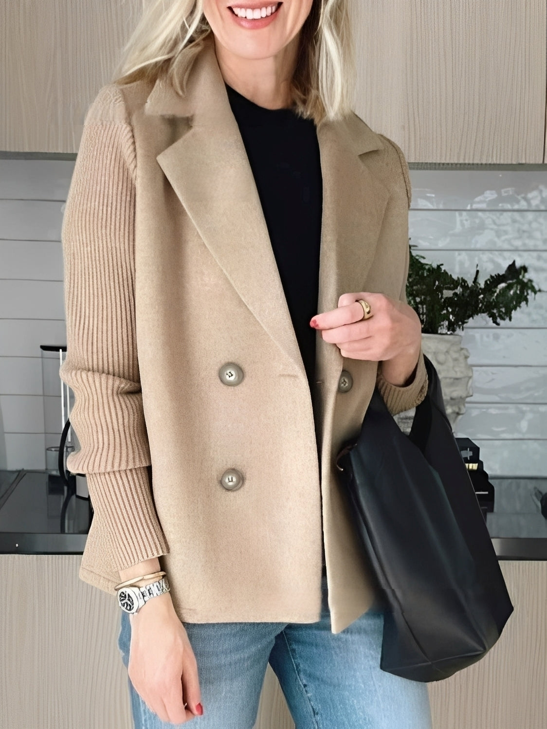 Alannah - Modny wełniany żakiet damski