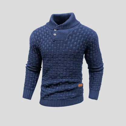 Eldon - Modny sweter z guzikami dla panów