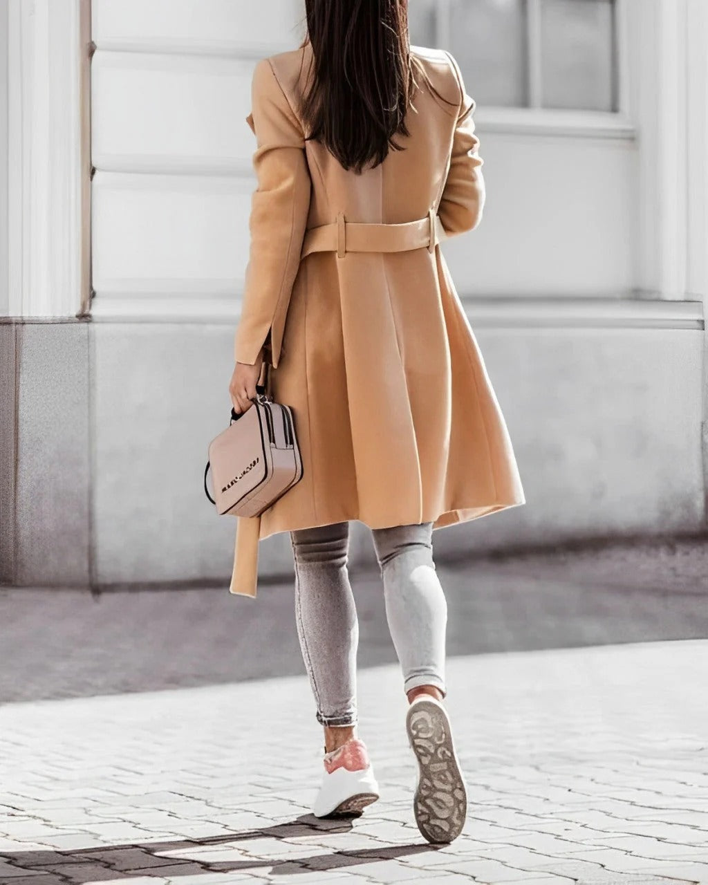 Deena - Stylowy, komfortowy płaszcz wełniany dla kobiet