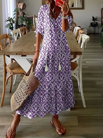 Esther - Boho-maxikleid z półrękawami dla kobiet