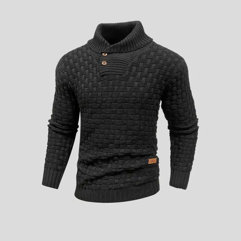 Eldon - Modny sweter z guzikami dla panów
