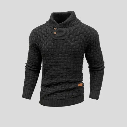Eldon - Modny sweter z guzikami dla panów