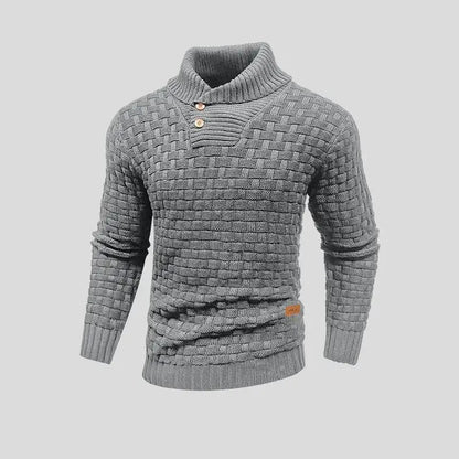 Eldon - Modny sweter z guzikami dla panów