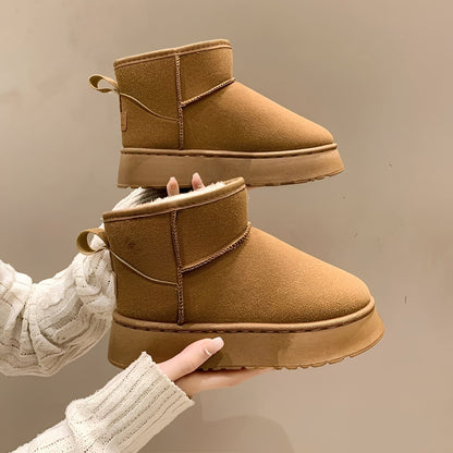 Velma - Klasyczne skórzane śniegowce damskie na dwór