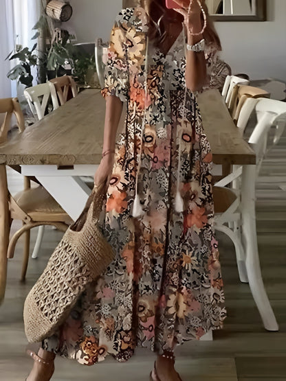 Esther - Boho-maxikleid z półrękawami dla kobiet