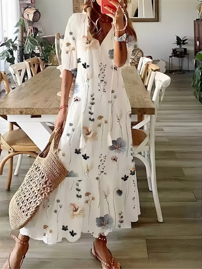 Esther - Boho-maxikleid z półrękawami dla kobiet