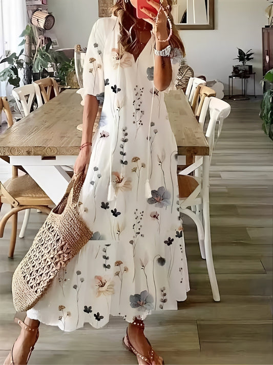 Esther - Boho-maxikleid z półrękawami dla kobiet
