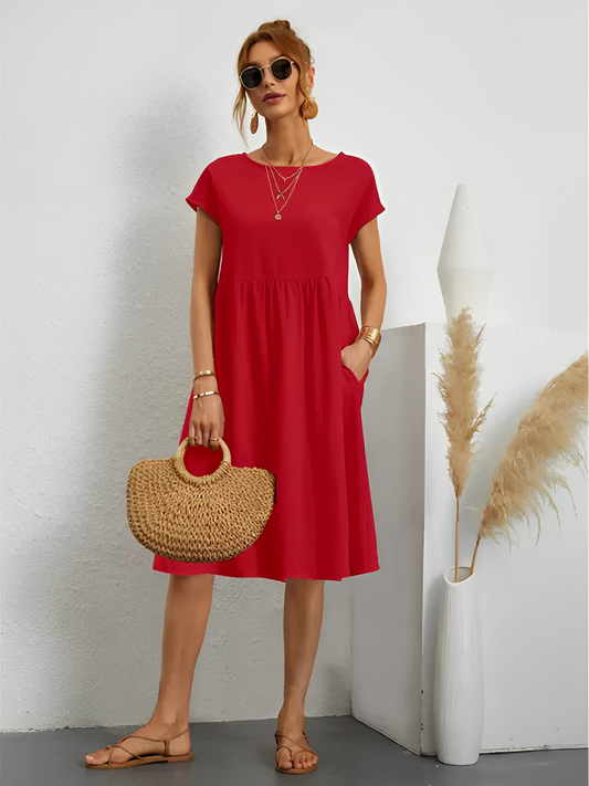 Amira – Elegancka letnia sukienka z rękawami