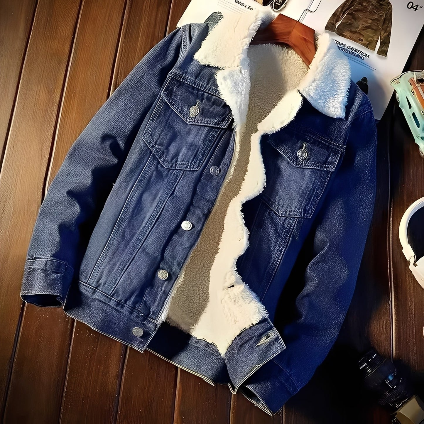 Robbie - Klasyczna Denimowa Bluza Polarowa dla Mężczyzn