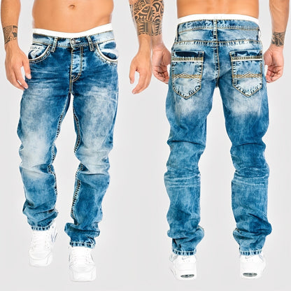 Chris - Męskie jeansy z szerokimi nogawkami o swobodnym kroju