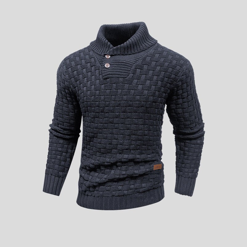 Eldon - Modny sweter z guzikami dla panów