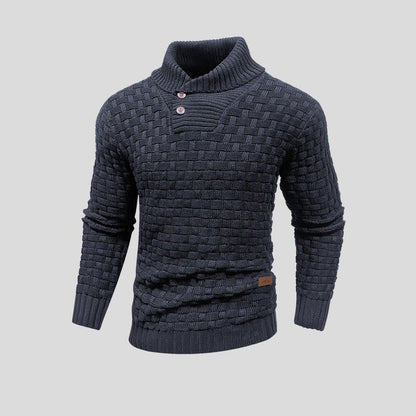 Eldon - Modny sweter z guzikami dla panów