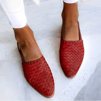 Fiona – Płaskie buty typu slingback z wzorem