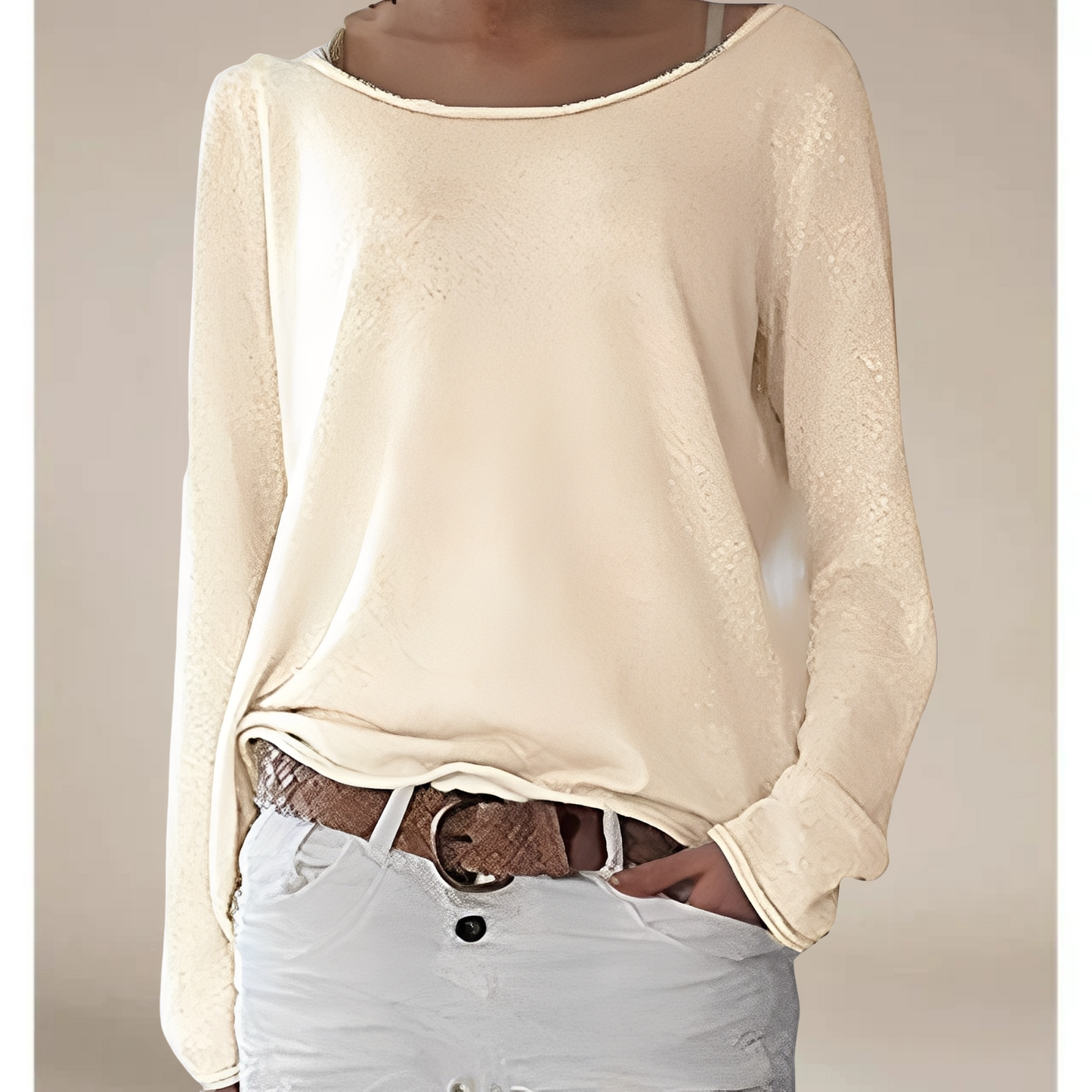 Alexa – Lekki sweter z okrągłym dekoltem