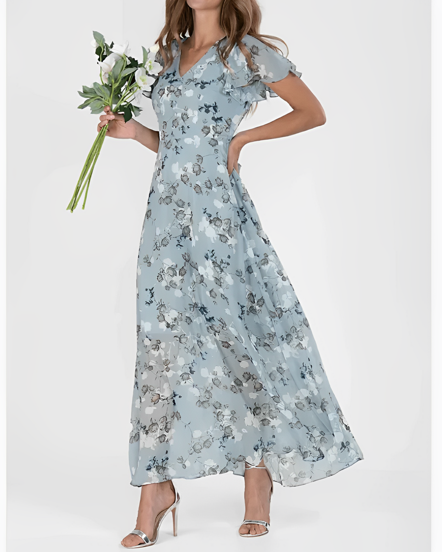 Leona – Letnia Maxi Sukienka w Kwiaty