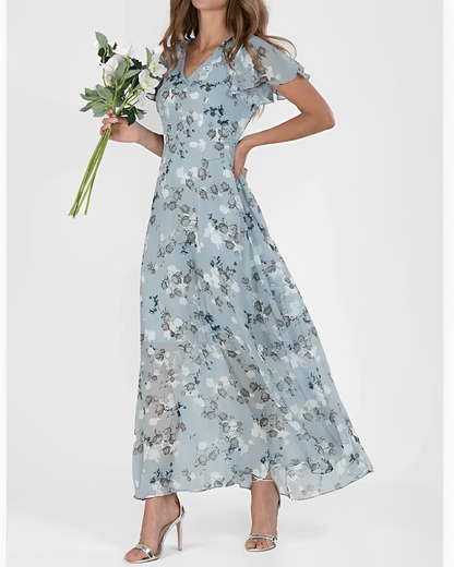 Leona – Letnia Maxi Sukienka w Kwiaty