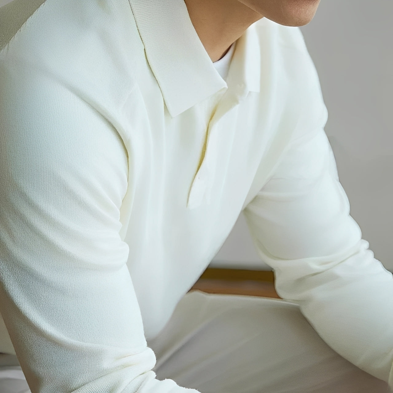 Anton - Wełniany sweter z kołnierzem rewersowym dla mężczyzn