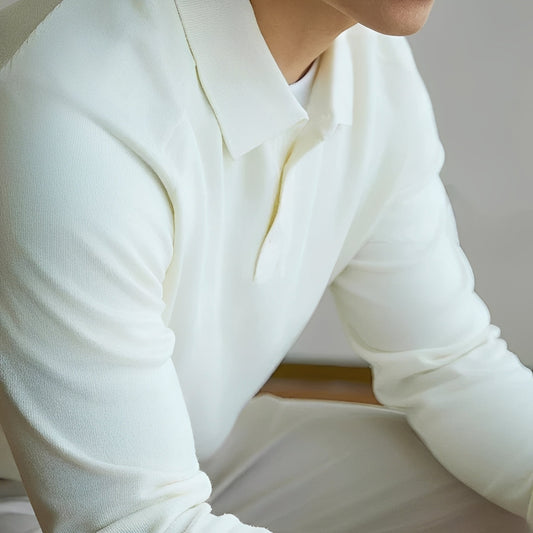 Anton - Wełniany sweter z kołnierzem rewersowym dla mężczyzn