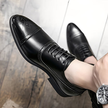 Fulton - Nowoczesne stylowe skórzane buty brogue dla mężczyzn