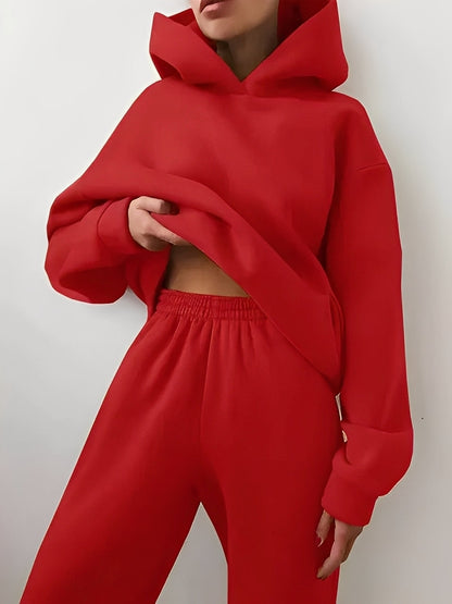 Adelia – Jednokolorowy Zestaw Hoodie