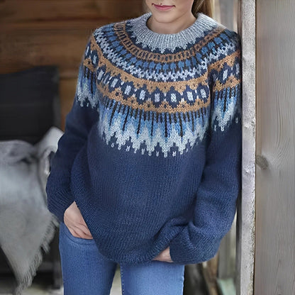 Arline - Kobiecy sweter z islandzkim wzorem