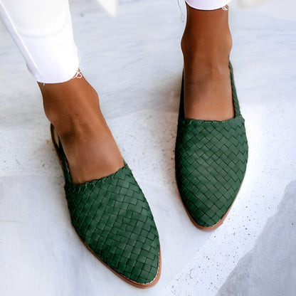 Fiona – Płaskie buty typu slingback z wzorem