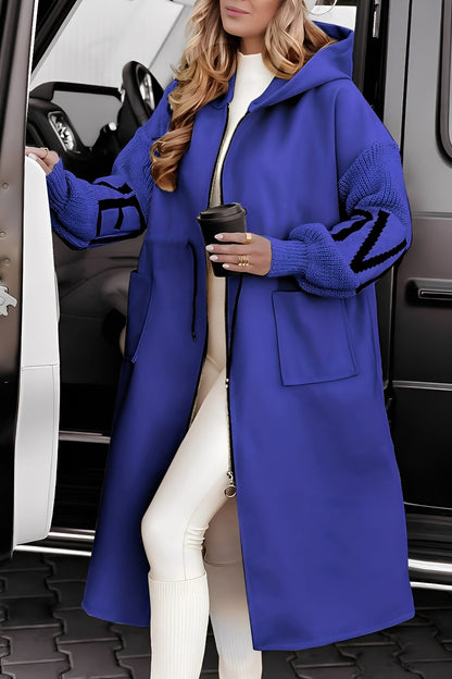 Eloise - Nowoczesna długa damska kurtka z kapturem