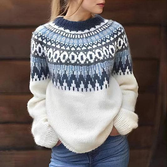 Holly - Klasyczny damski sweter z wzorem
