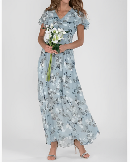 Leona – Letnia Maxi Sukienka w Kwiaty