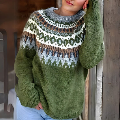 Margery - Klasyczny ciepły damski sweter z wełny