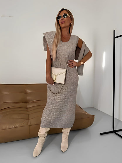 Cherice - Stylowy, luźny dzianinowy komplet dla kobiet